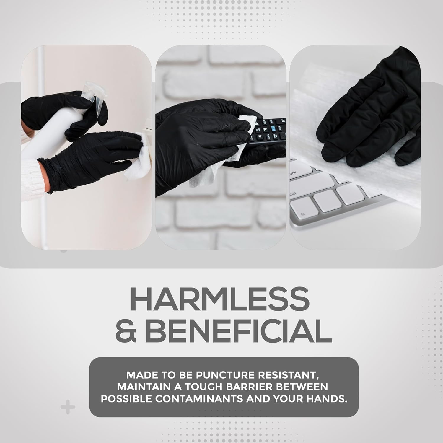 Nitril handskar latex fria punkterings resistenta 100 pack (Large)