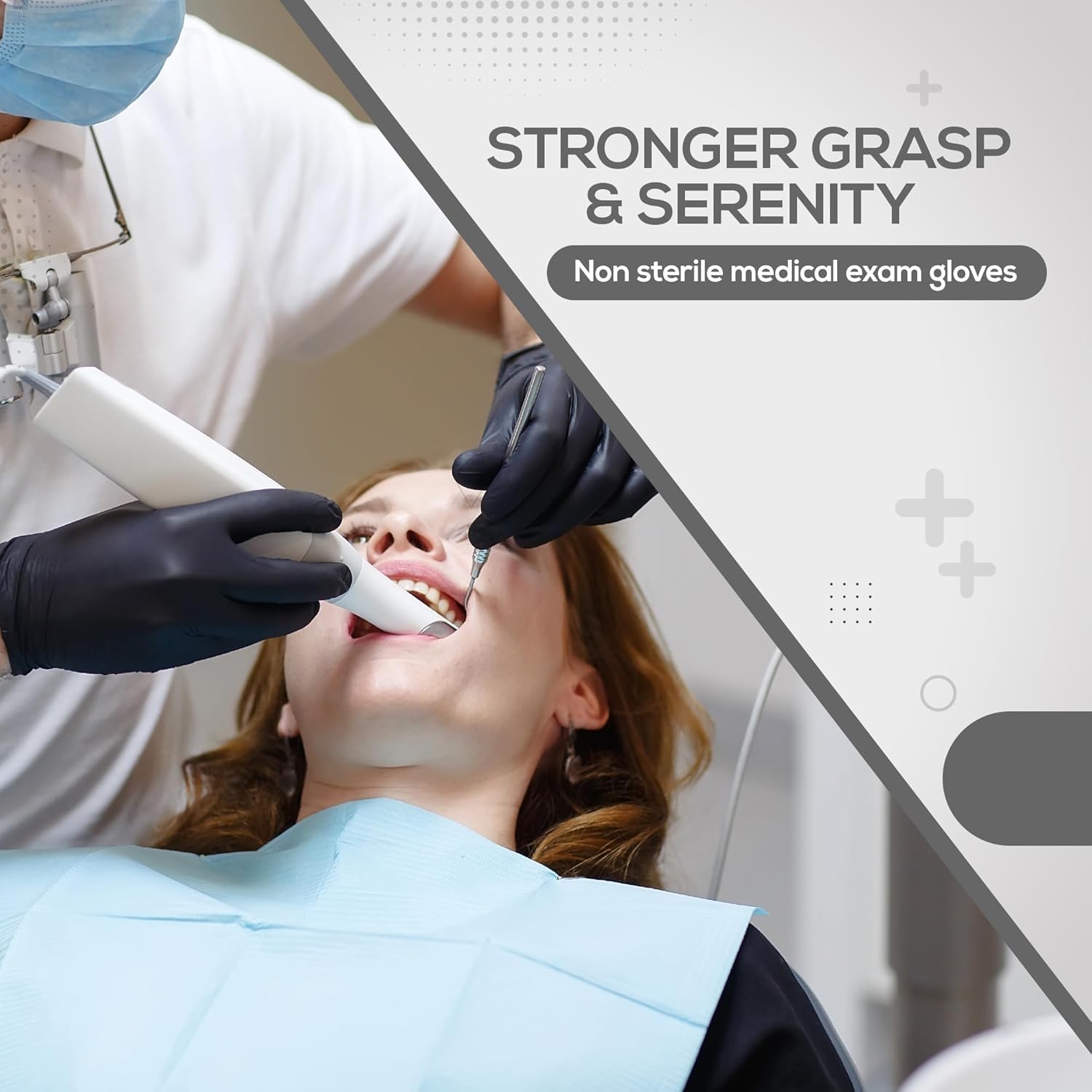 Nitril handskar latex fria punkterings resistenta 100 pack (Large)