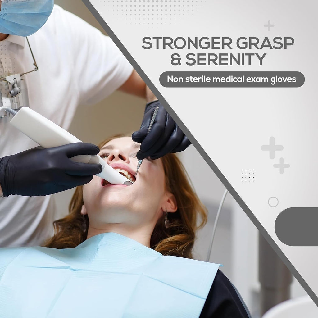 Nitril handskar latex fria punkterings resistenta 100 pack (Large)