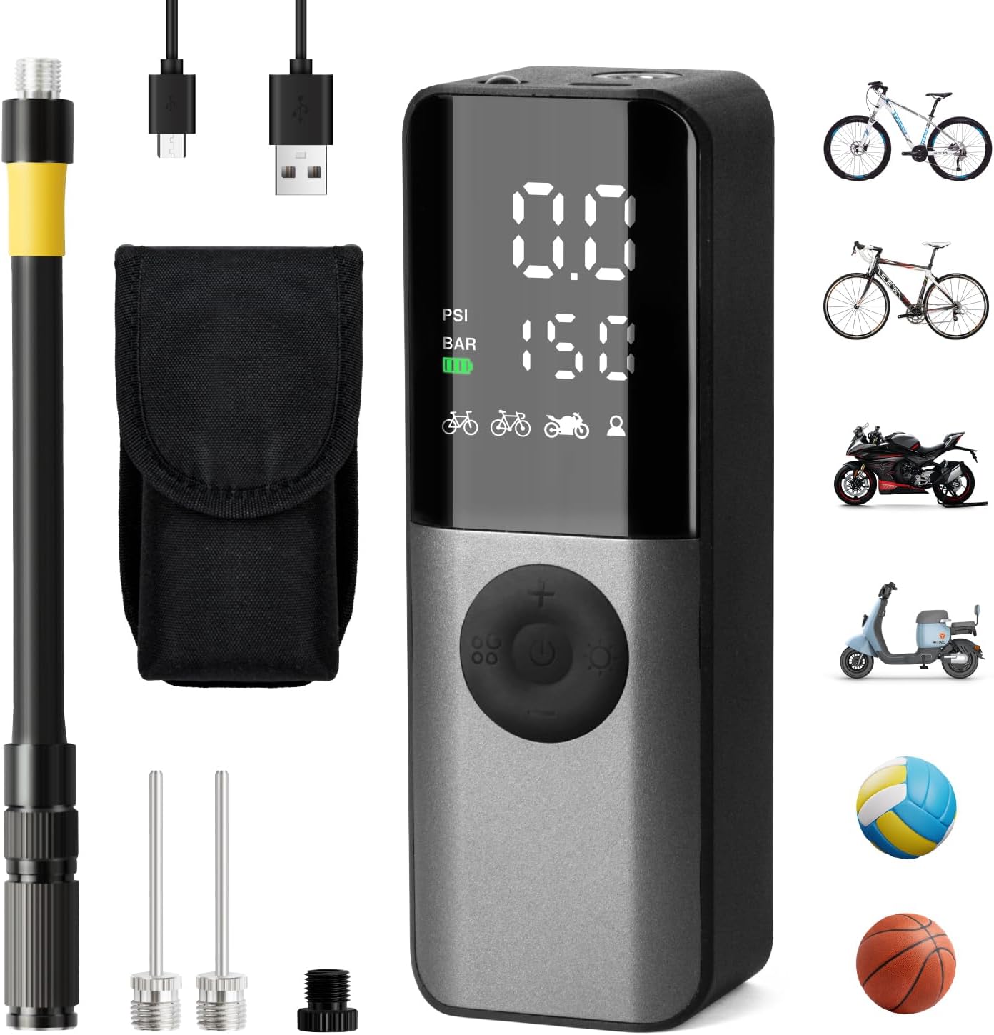 Elektrisk pump till cyklar. 150PSI