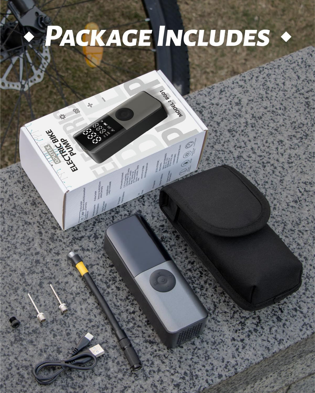 Elektrisk pump till cyklar. 150PSI